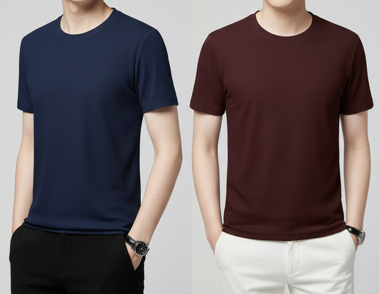 Pack of 2 Premium T-Shirt for Men | Regular Fit Casual Wear