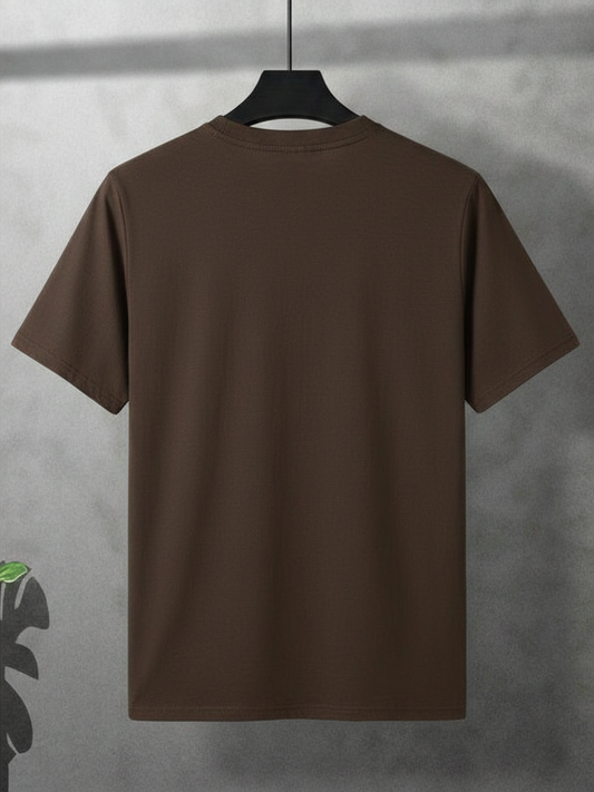 Premium Cotton T-Shirt for Men – Brown | Regular Fit Casual Wear