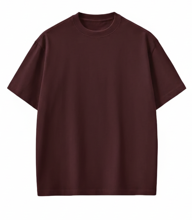 Premium Cotton T-Shirt for Men – Maroon | Regular Fit Casual Wear