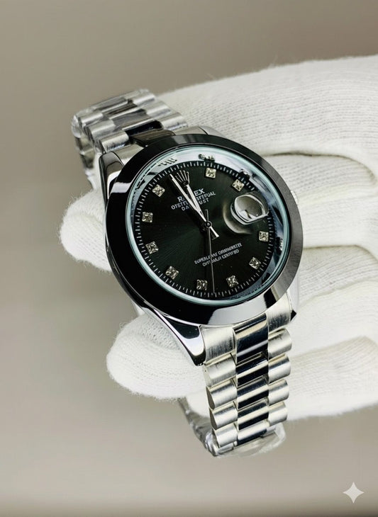 Ro-lex Jubilee Watch – Mechanical | Black | Two Tone Steel | Classic Men’s Edition