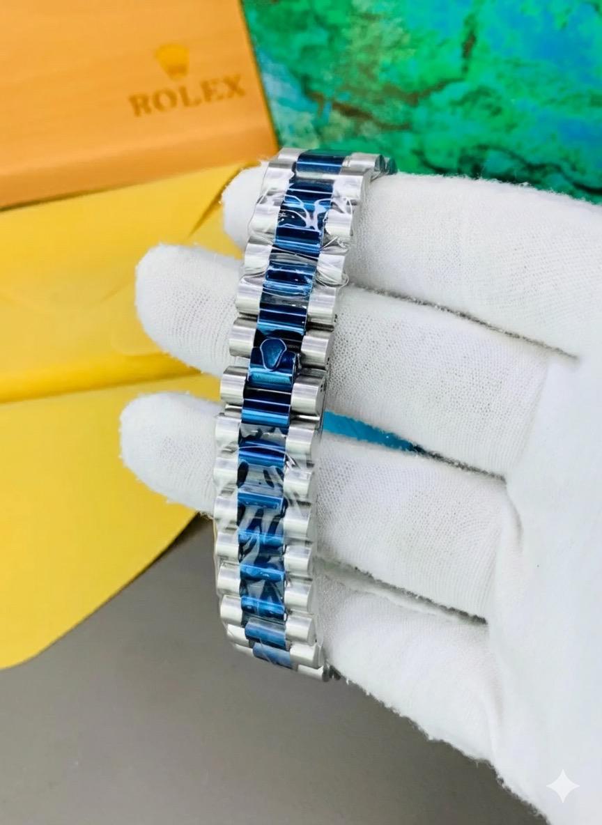 Ro-lex Jubilee Watch – Mechanical | Blue | Two Tone Steel | Classic Men’s Edition