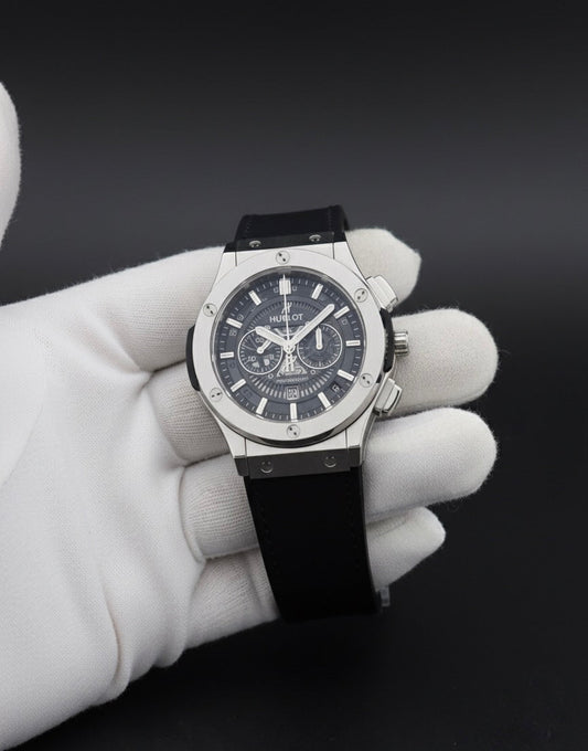 Hublot Luxury Watch for Men – Stylish Black Leather Strap Watch