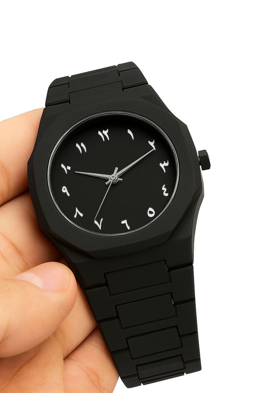 Arabic Aura Black Watch – Modern & Stylish