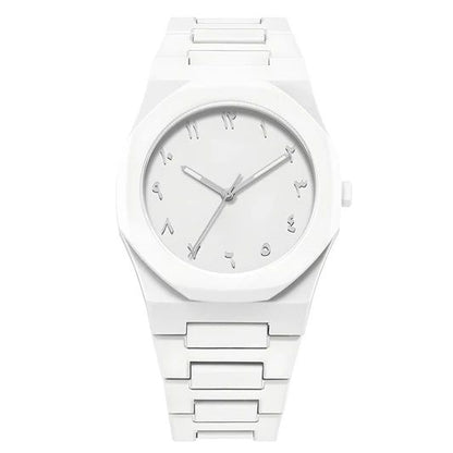 Arabic Aura White Watch – Modern & Stylish