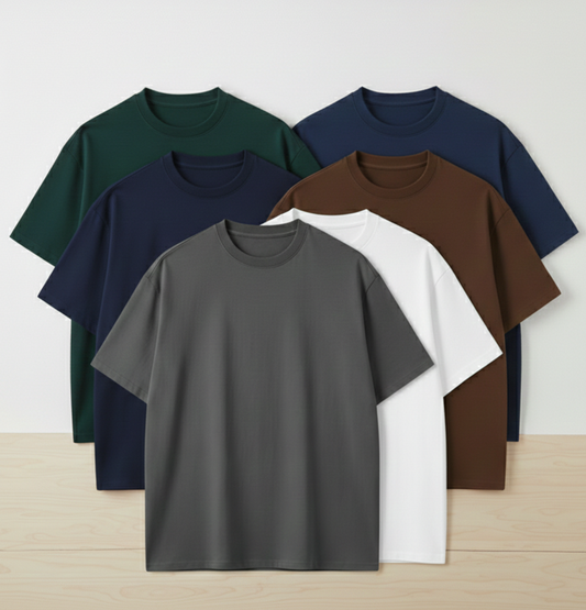 Pack of 6 Premium T-Shirt for Men | Regular Fit Casual Wear
