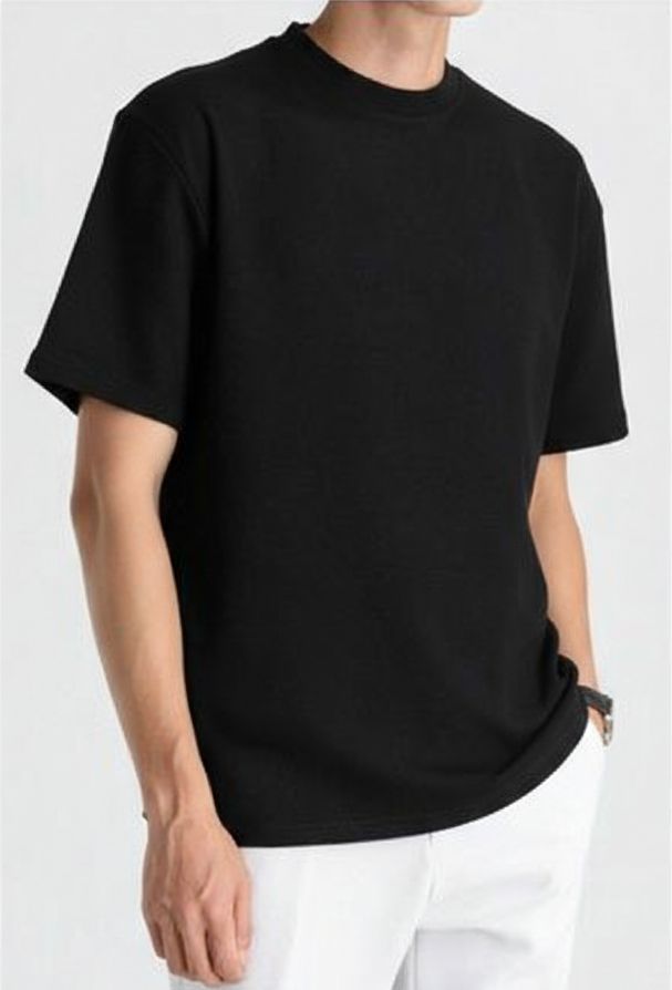 Premium Cotton T-Shirt for Men – Black | Regular Fit Casual Wear