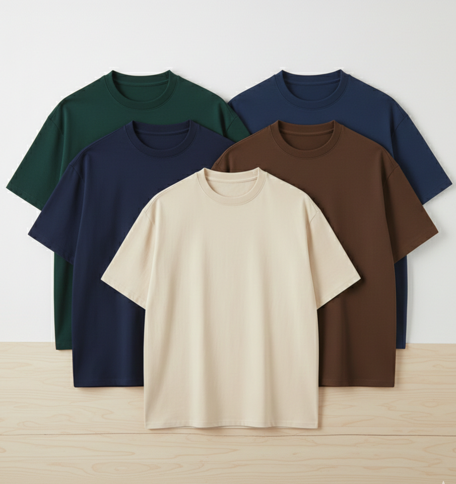 Pack of 5 Premium T-Shirt for Men | Regular Fit Casual Wear