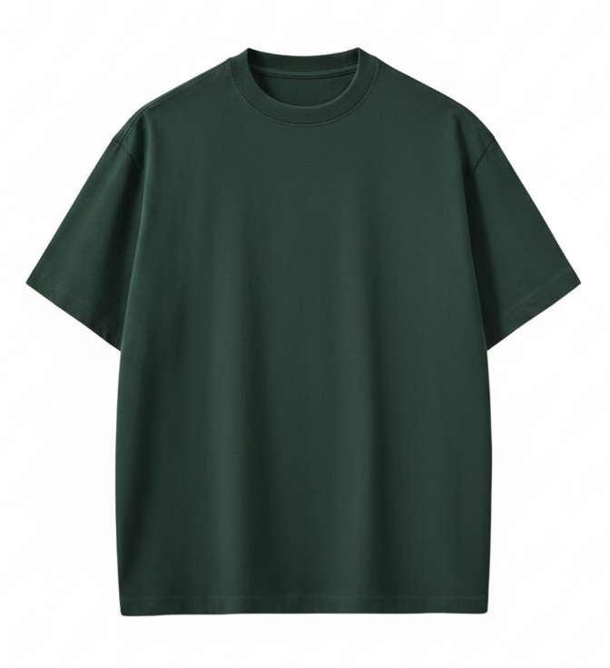 Premium Cotton T-Shirt for Men – Green | Regular Fit Casual Wear