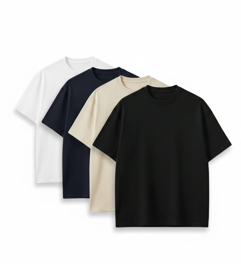 Pack of 4 Premium T-Shirt for Men | Regular Fit Casual Wear