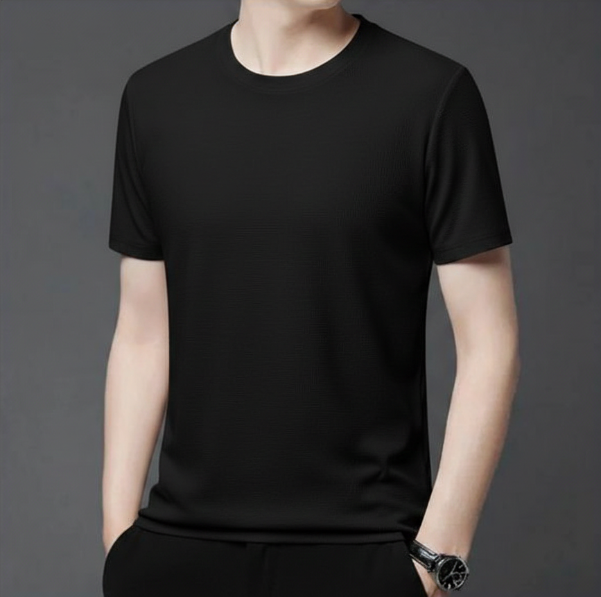 Premium Cotton T-Shirt for Men – Black | Regular Fit Casual Wear