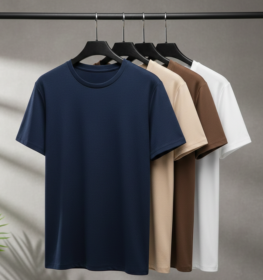 Pack of 4 Premium T-Shirt for Men | Regular Fit Casual Wear
