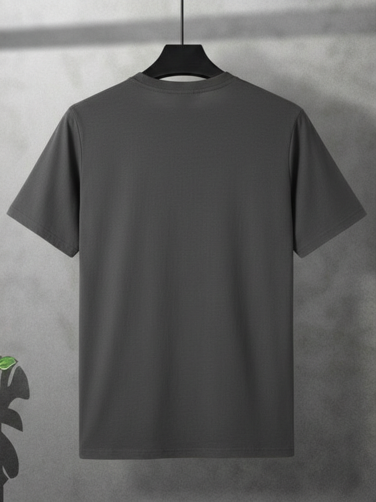 Premium Cotton T-Shirt for Men – Gray | Regular Fit Casual Wear
