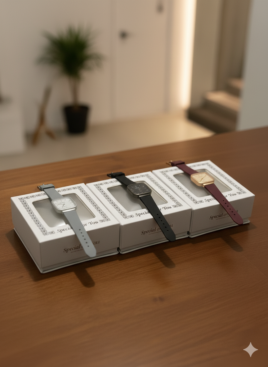 Pack of 3 Master Quartz Silicon Strap Watch | Casual & Formal Wear