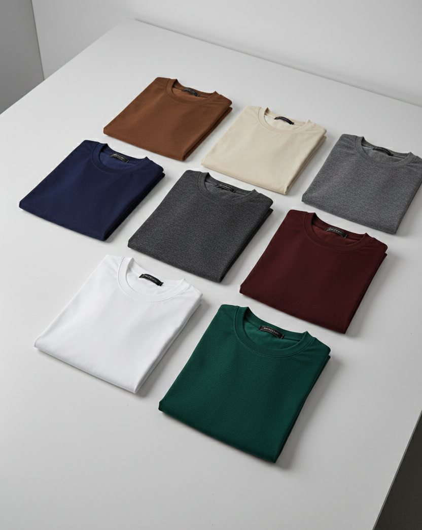 Pack of 7 Premium T-Shirt for Men | Regular Fit Casual Wear