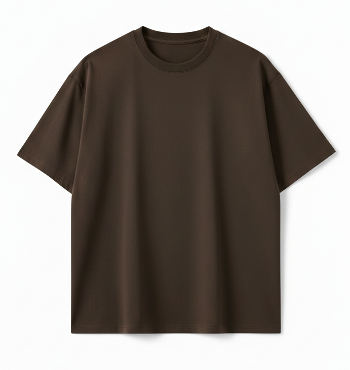 Premium Cotton T-Shirt for Men – Brown | Regular Fit Casual Wear