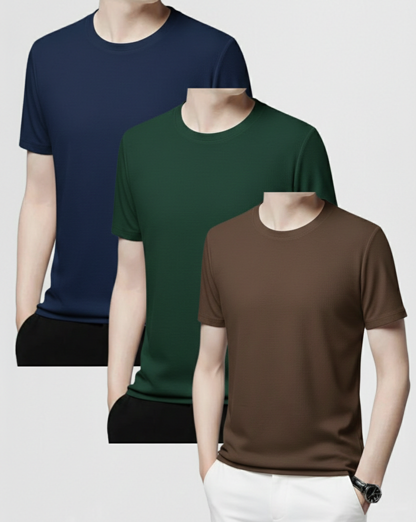 Pack of 3 Premium T-Shirt for Men | Regular Fit Casual Wear
