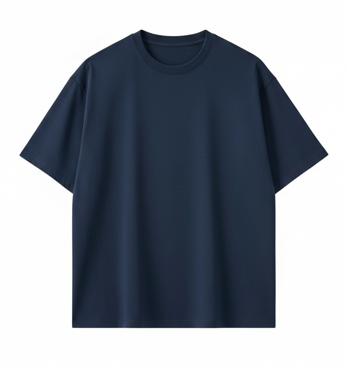 Premium Cotton T-Shirt for Men – Navy Blue | Regular Fit Casual Wear