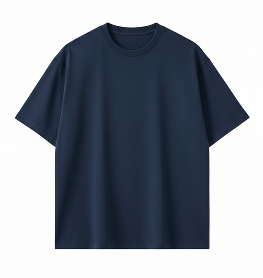 Premium Cotton T-Shirt for Men – Navy Blue | Regular Fit Casual Wear