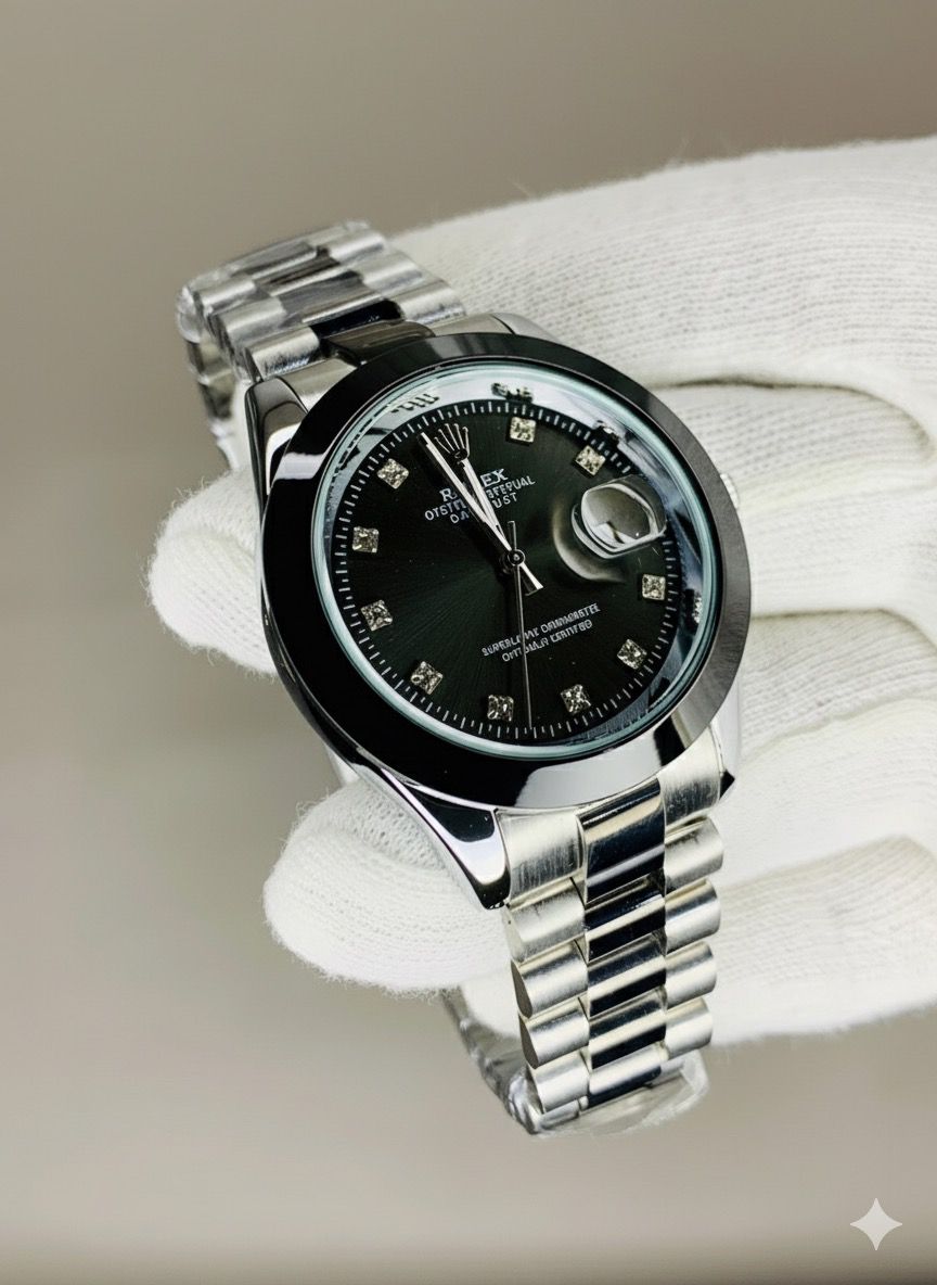 Ro-lex  Jubilee Watch – Mechanical | Black | Two Tone Steel | Classic Men’s Edition