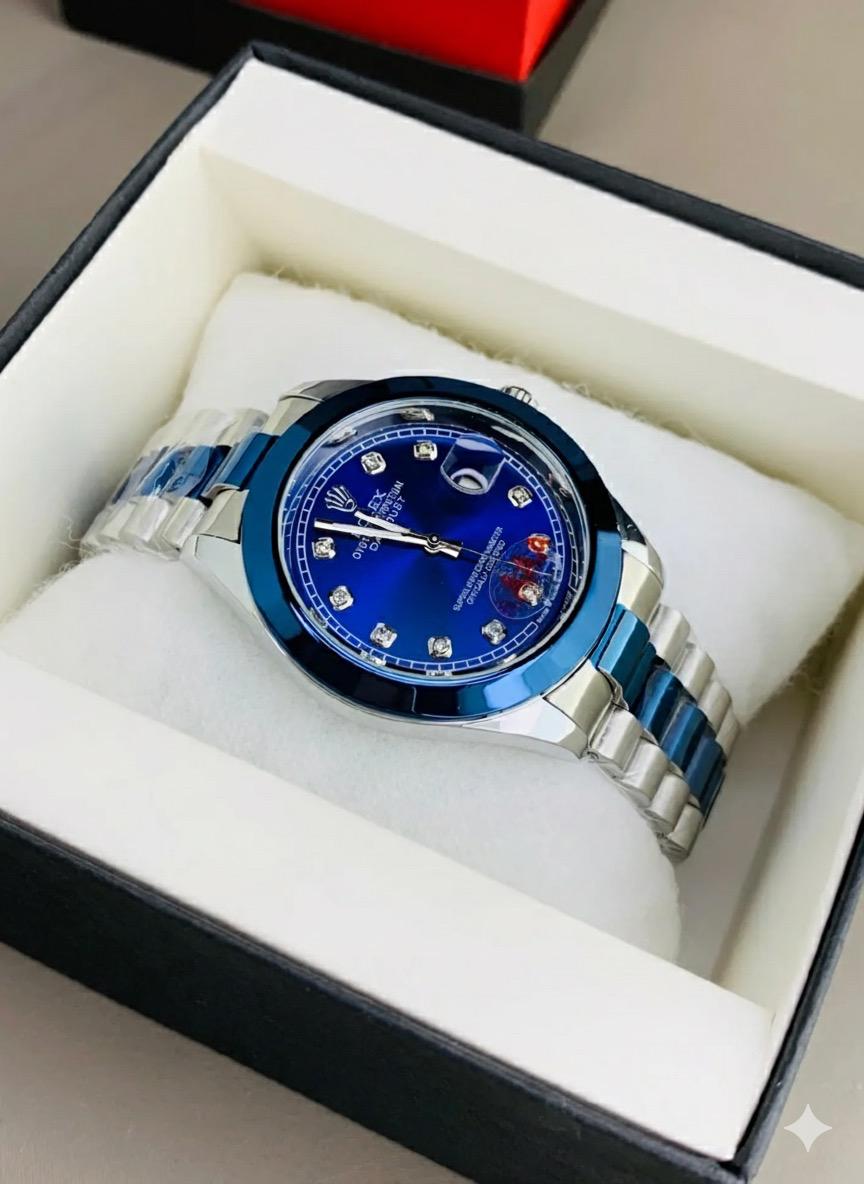 Ro-lex  Jubilee Watch – Mechanical | Blue | Two Tone Steel | Classic Men’s Edition