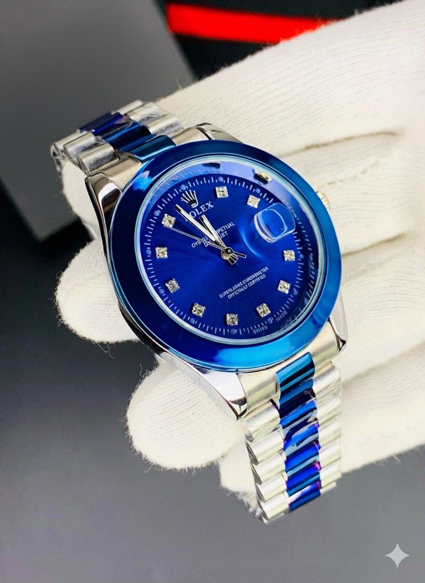 Ro-lex  Jubilee Watch – Mechanical | Blue | Two Tone Steel | Classic Men’s Edition