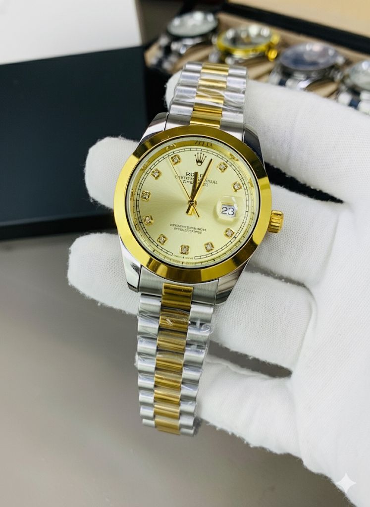 Ro-lex  Jubilee Watch – Mechanical | Golden | Two Tone Steel | Classic Men’s Edition