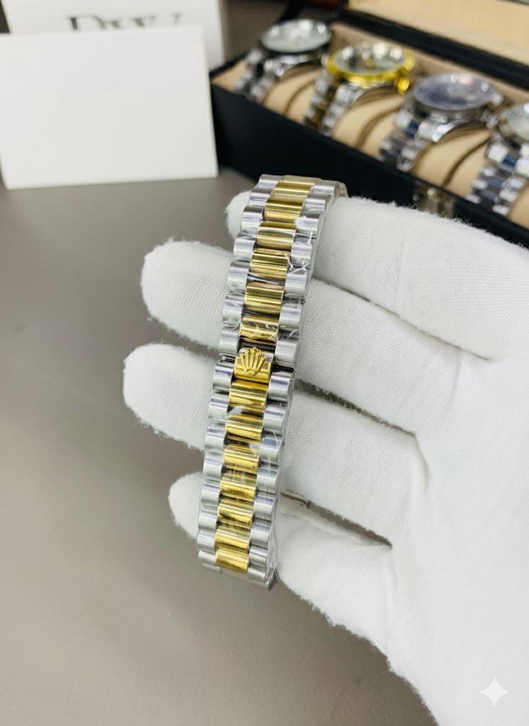 Ro-lex  Jubilee Watch – Mechanical | Golden | Two Tone Steel | Classic Men’s Edition