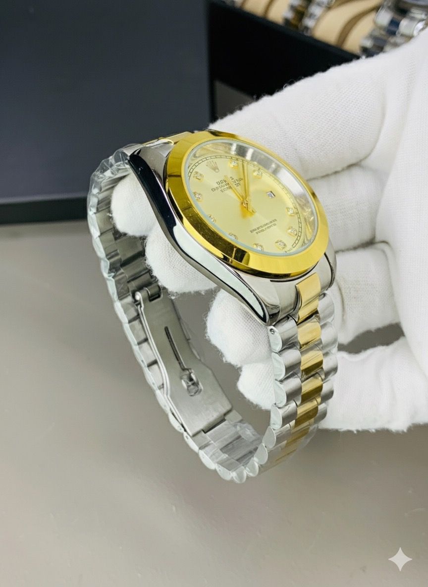 Ro-lex  Jubilee Watch – Mechanical | Golden | Two Tone Steel | Classic Men’s Edition