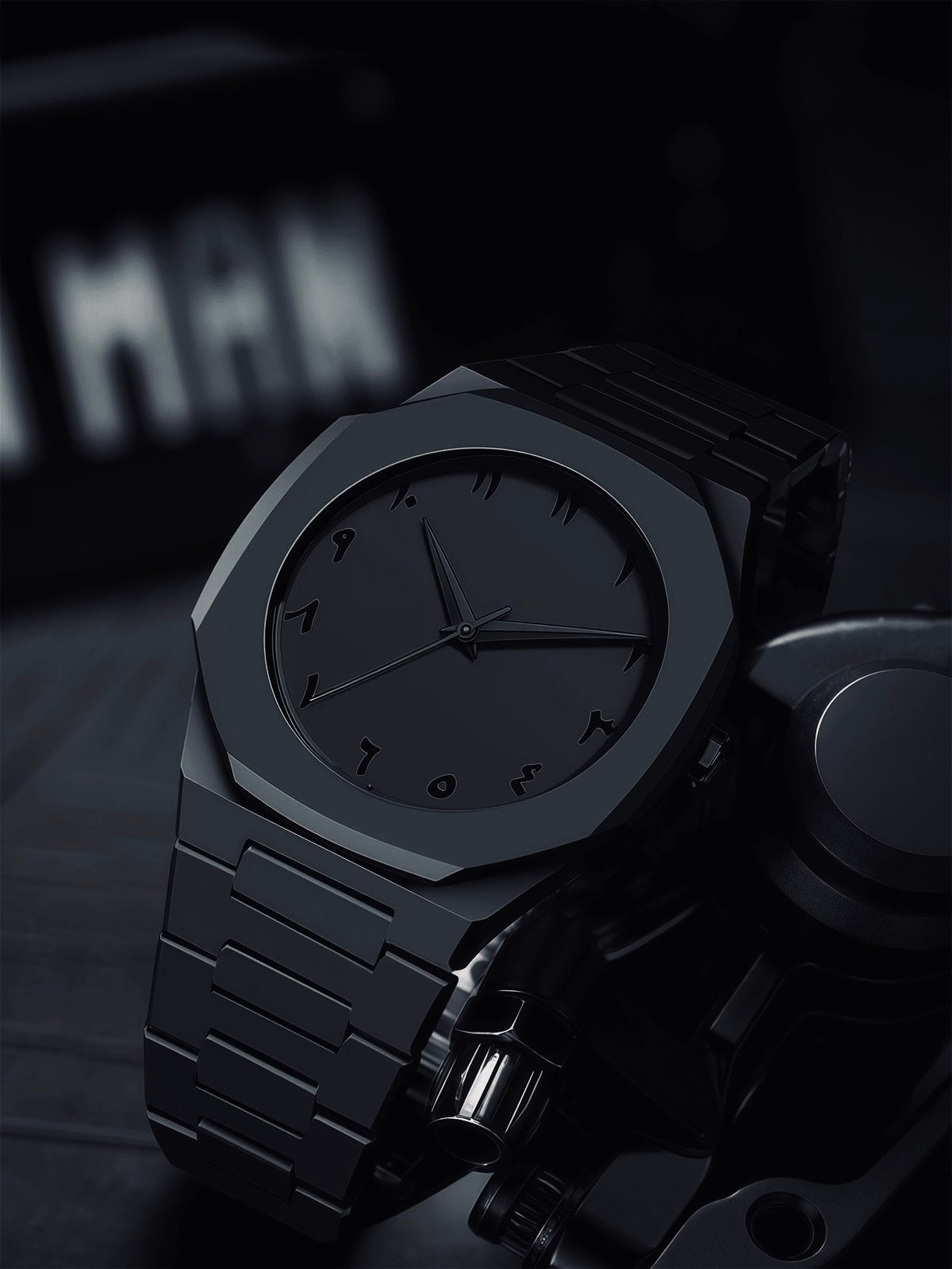 Arabic Aura Black Watch – Modern & Stylish