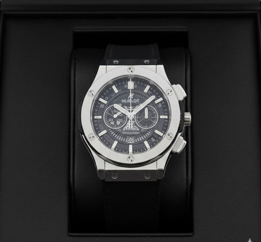 Hublot Luxury Watch for Men – Stylish Black Leather Strap Watch