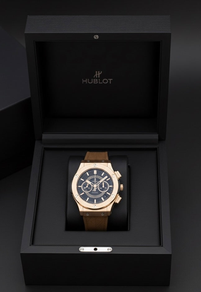 Hublot Luxury Watch for Men – Stylish Brown Leather Strap Watch