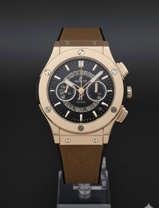 Hublot Luxury Watch for Men – Stylish Brown Leather Strap Watch