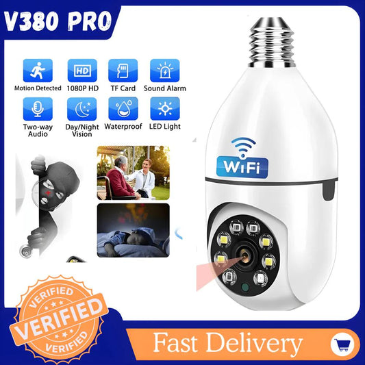 Wireless Bulb Security Camera – Full Color Night Vision & Mobile Monitoring