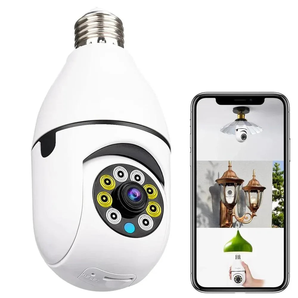 Wireless Bulb Security Camera – Full Color Night Vision & Mobile Monitoring