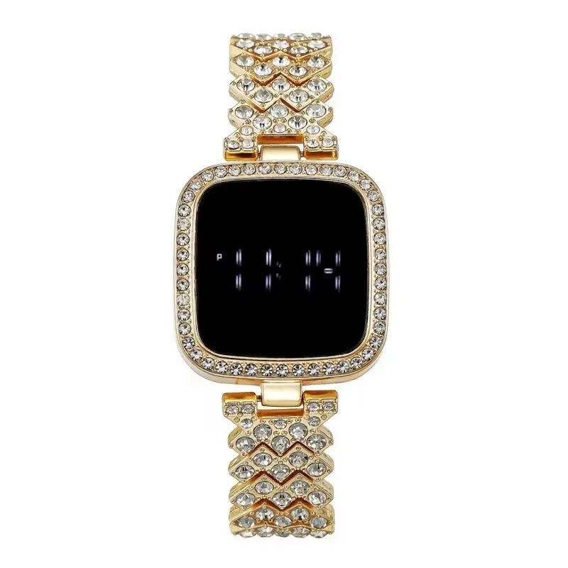 Diamond Touch Screen LED Square Shape Watch (For Women)