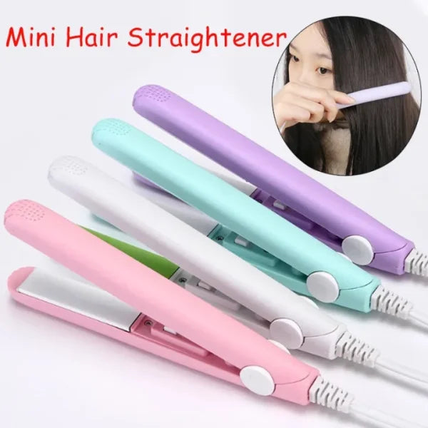 Mini Portable Hair Straightener & Curler (Random Colour)