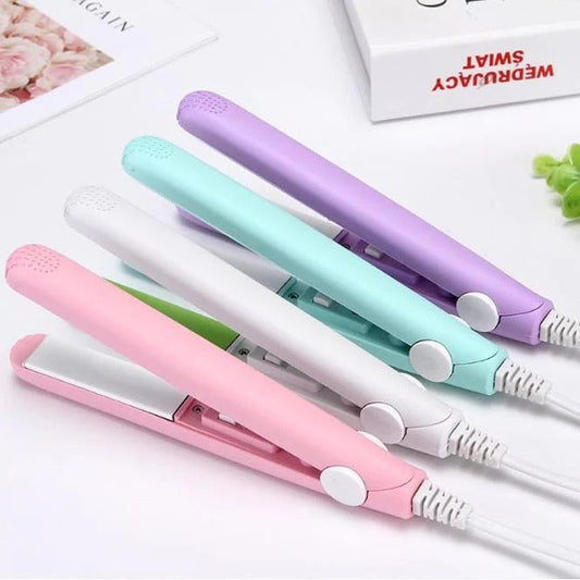 Mini Portable Hair Straightener & Curler (Random Colour)